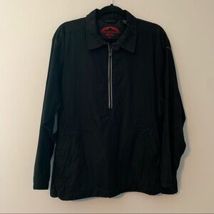 Women’s Sun Mountain black half zip pullover windbreaker jacket size L